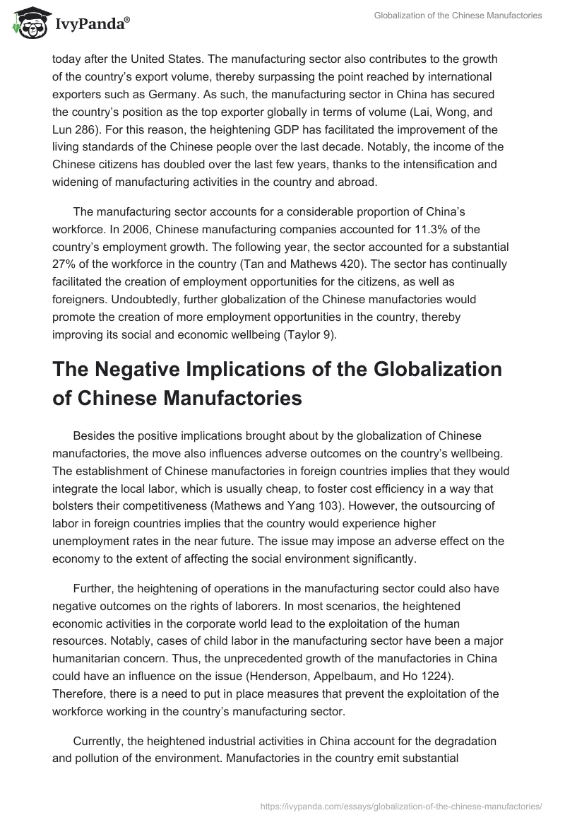 Globalization of the Chinese Manufactories. Page 5