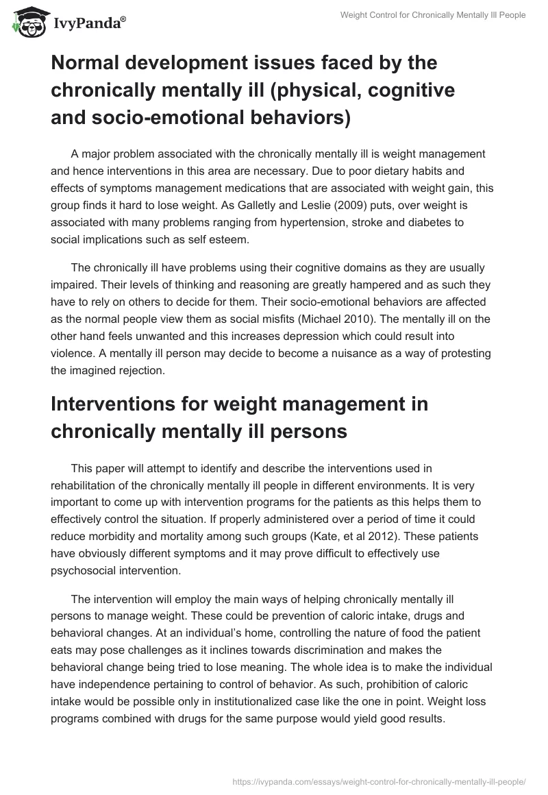 Weight Control for Chronically Mentally Ill People. Page 3