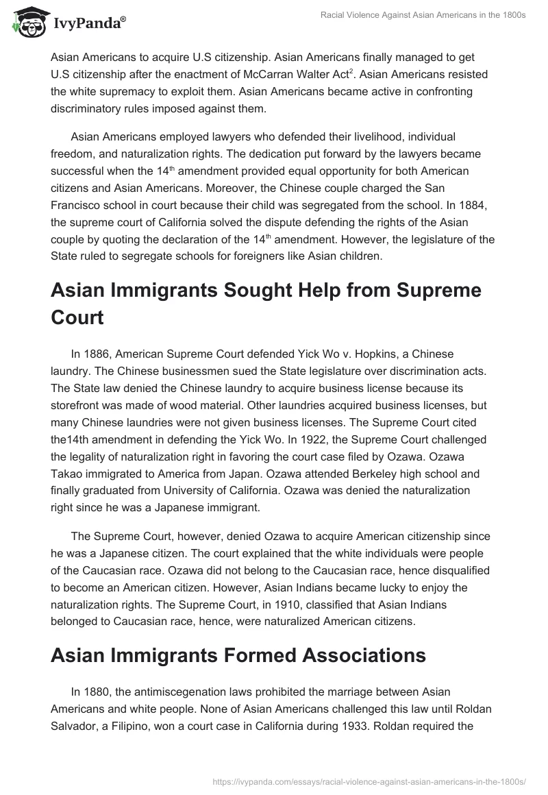 Racial Violence Against Asian Americans in the 1800s. Page 2