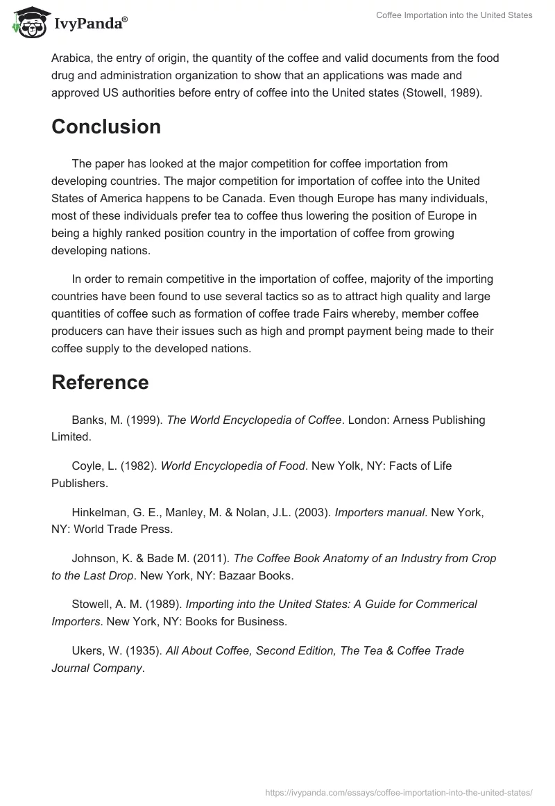 Coffee Importation Into the United States. Page 5