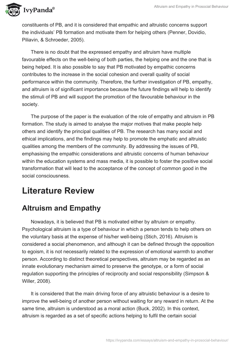 Altruism and Empathy in Prosocial Behaviour. Page 2