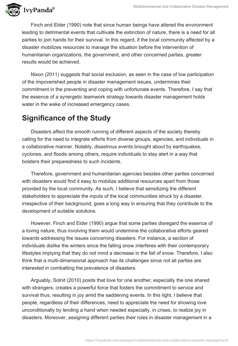 Multidimensional and Collaborative Disaster Management. Page 2