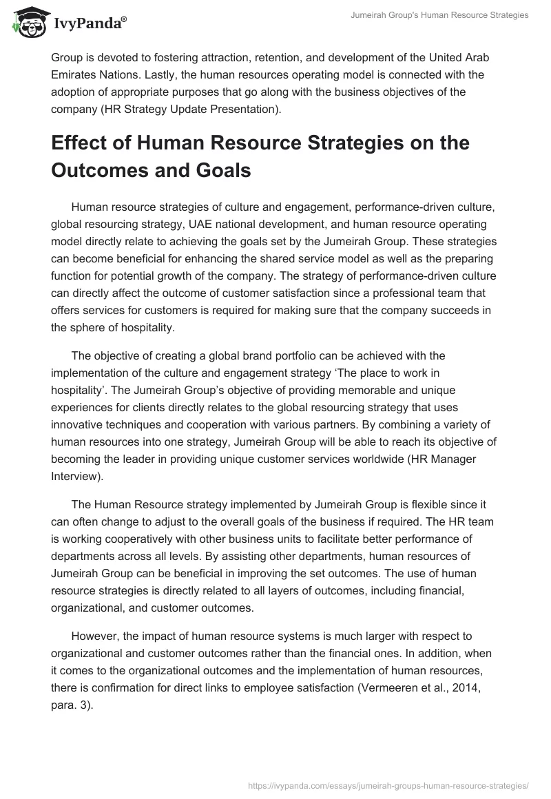 Jumeirah Group's Human Resource Strategies. Page 4