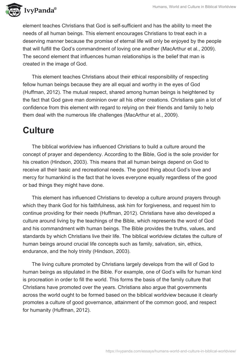 Humans, World and Culture in Biblical Worldview. Page 3