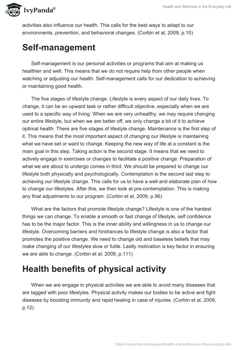 Health and Wellness in the Everyday Life. Page 2
