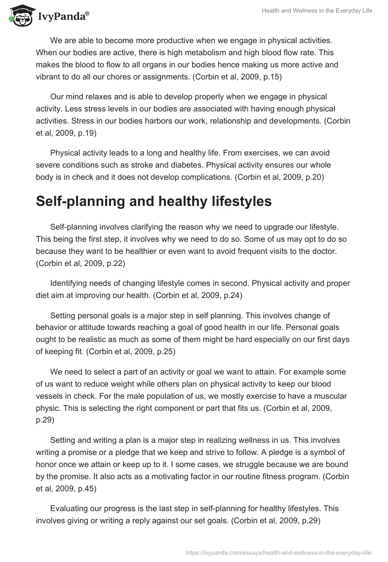 Health and Wellness in the Everyday Life. Page 3