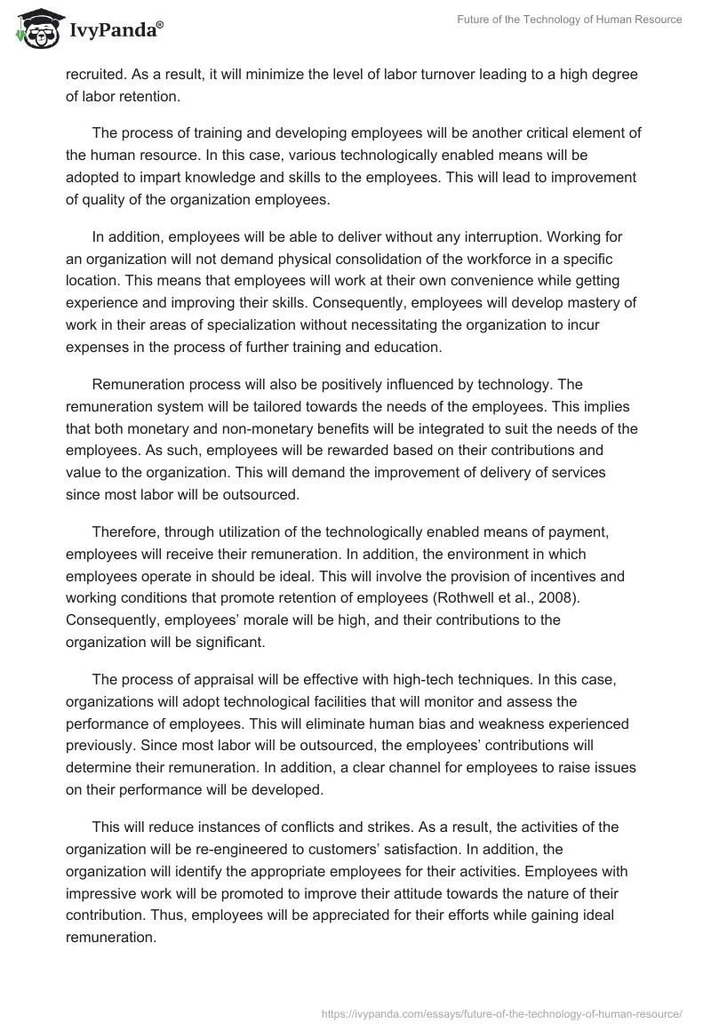 Future of the Technology of Human Resource. Page 3