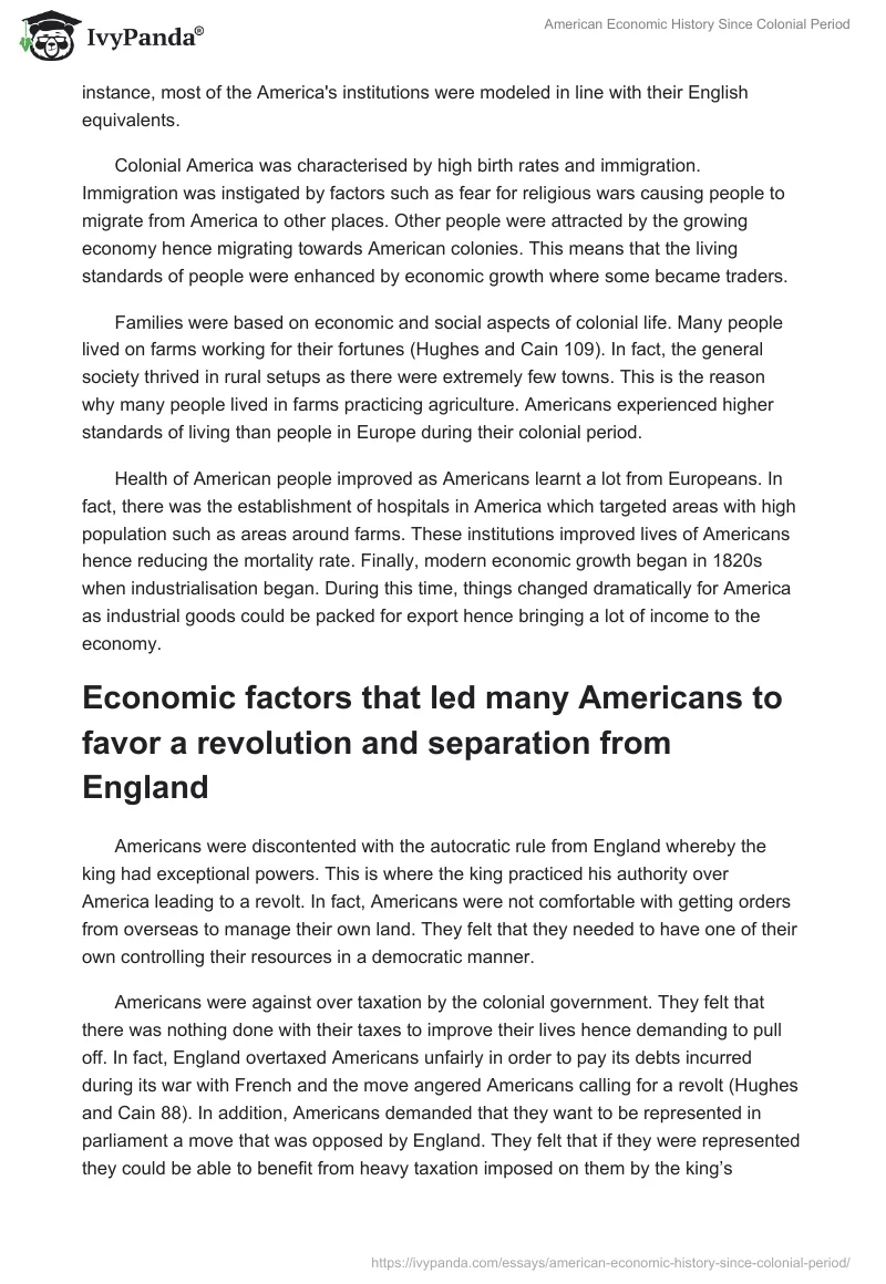American Economic History Since Colonial Period. Page 2