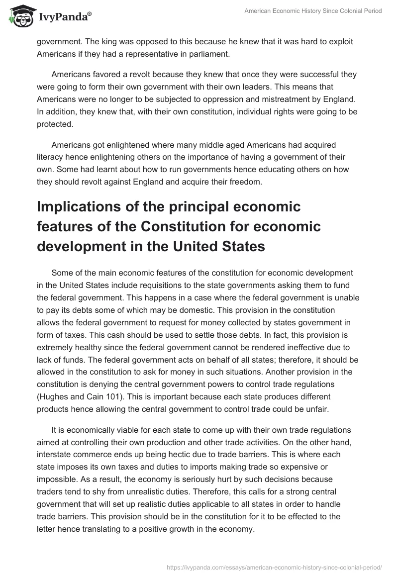 American Economic History Since Colonial Period. Page 3
