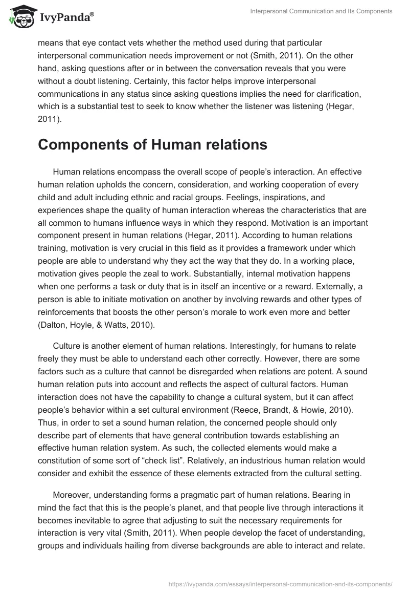 Interpersonal Communication and Its Components. Page 3