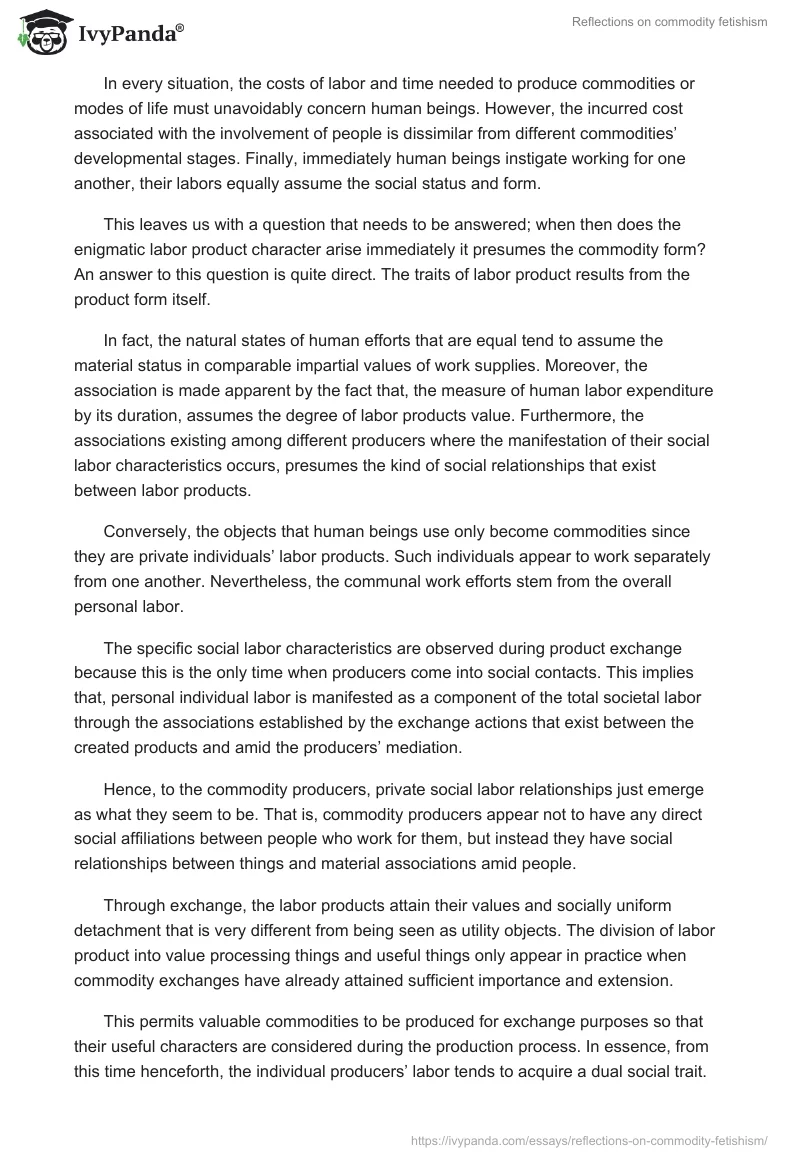 Reflections on commodity fetishism. Page 2