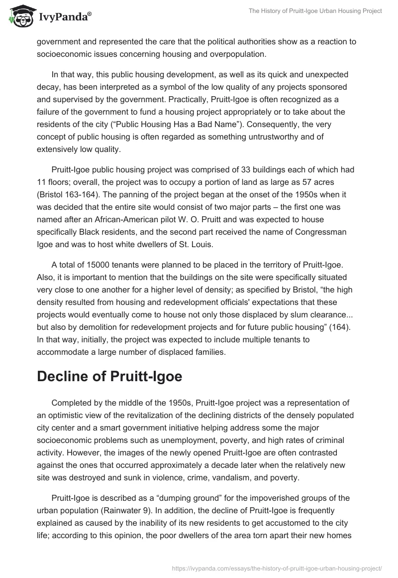 The History of Pruitt-Igoe Urban Housing Project. Page 2