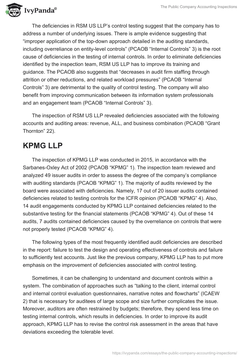 The Public Company Accounting Inspections. Page 4