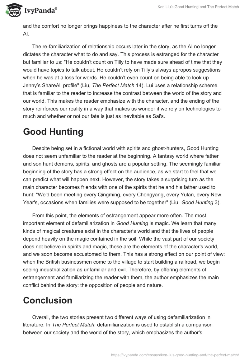 Ken Liu's "Good Hunting" and The Perfect Match. Page 2