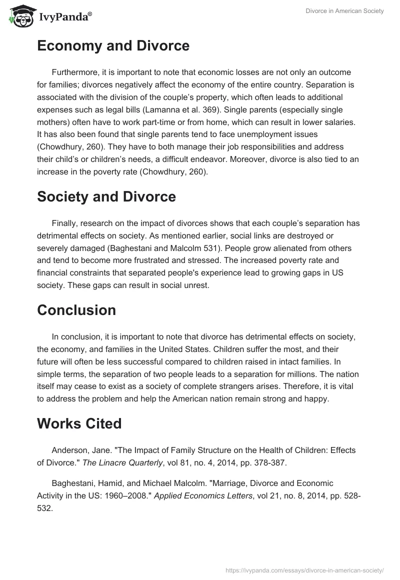 Divorce in American Society. Page 2