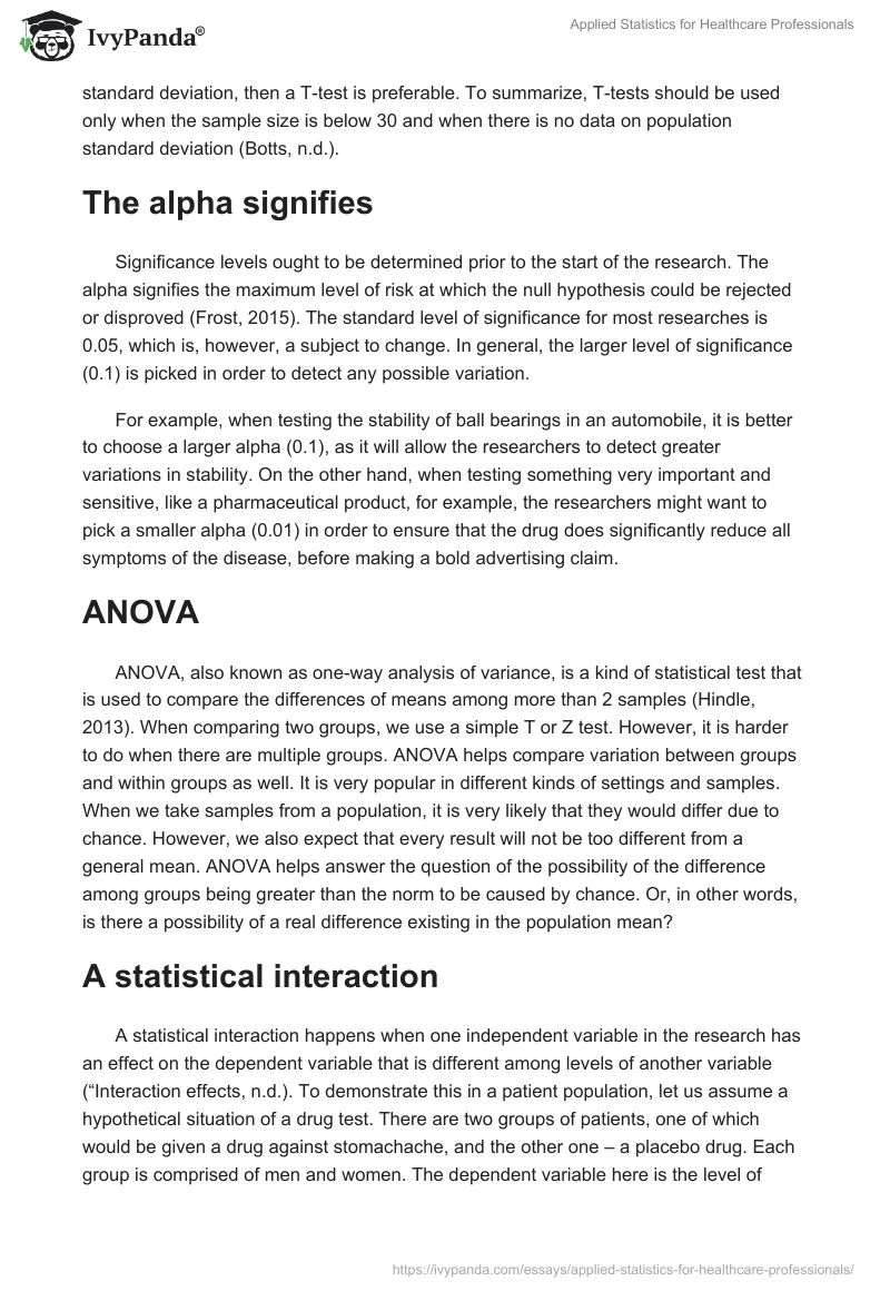 Applied Statistics for Healthcare Professionals. Page 2