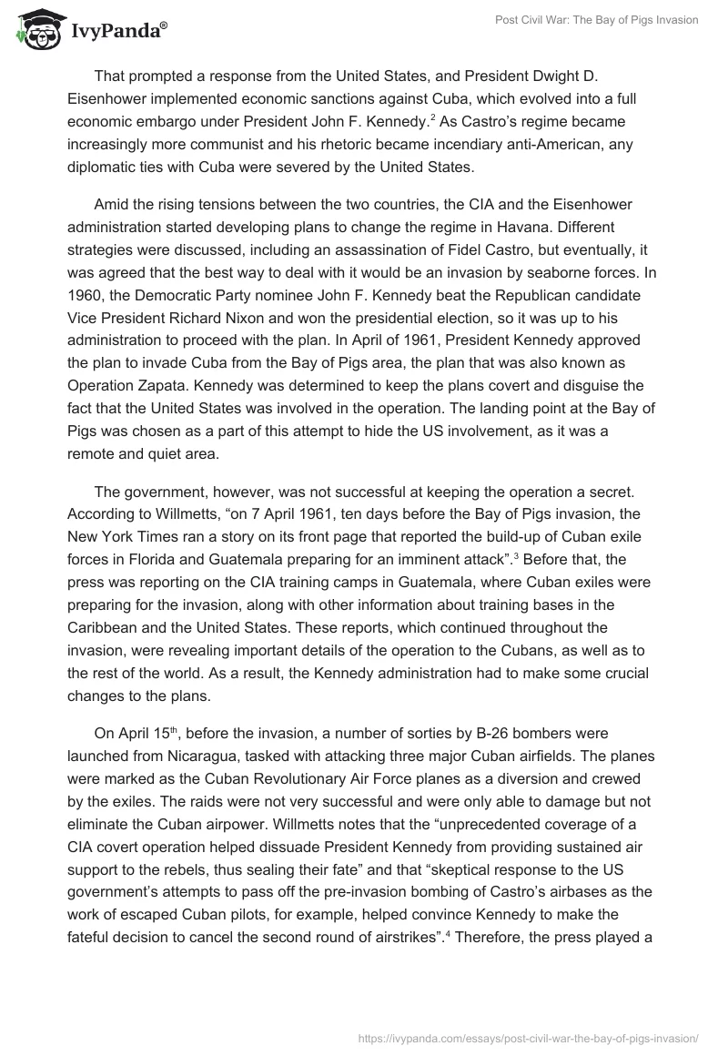 Post Civil War: The Bay of Pigs Invasion. Page 2