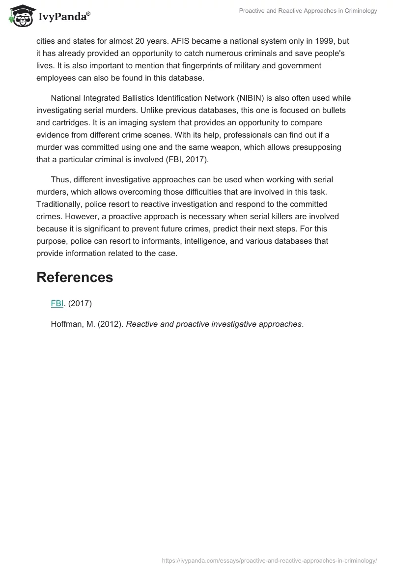 Proactive and Reactive Approaches in Criminology. Page 2