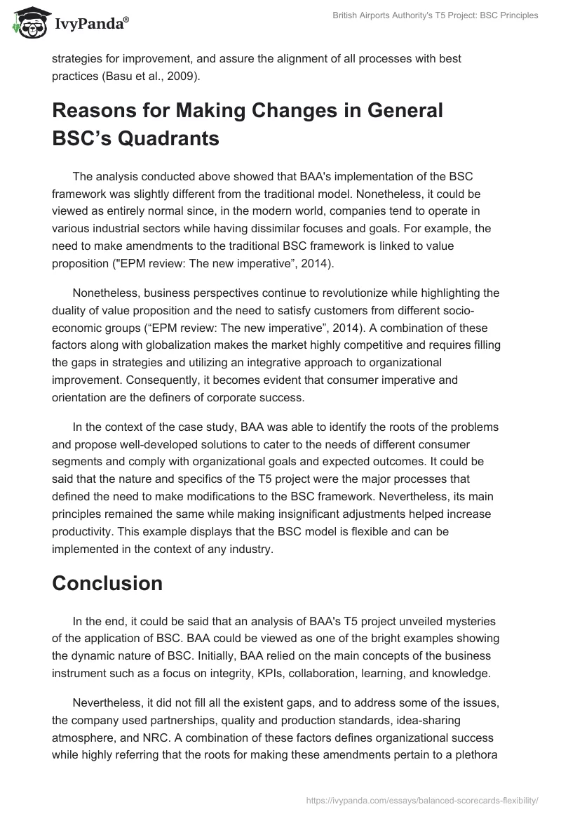 British Airports Authority's T5 Project: BSC Principles. Page 3
