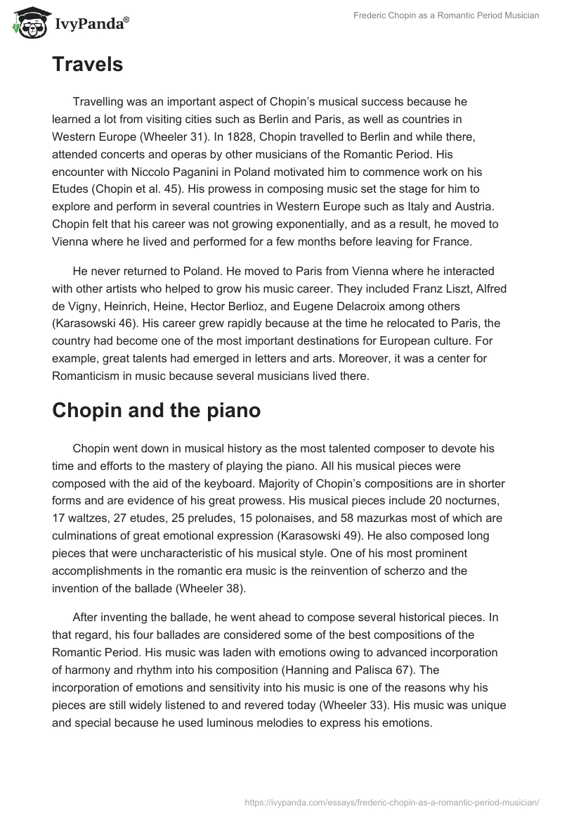 Frederic Chopin as a Romantic Period Musician. Page 2