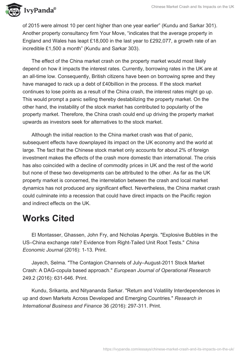Chinese Market Crash and Its Impacts on the UK. Page 4