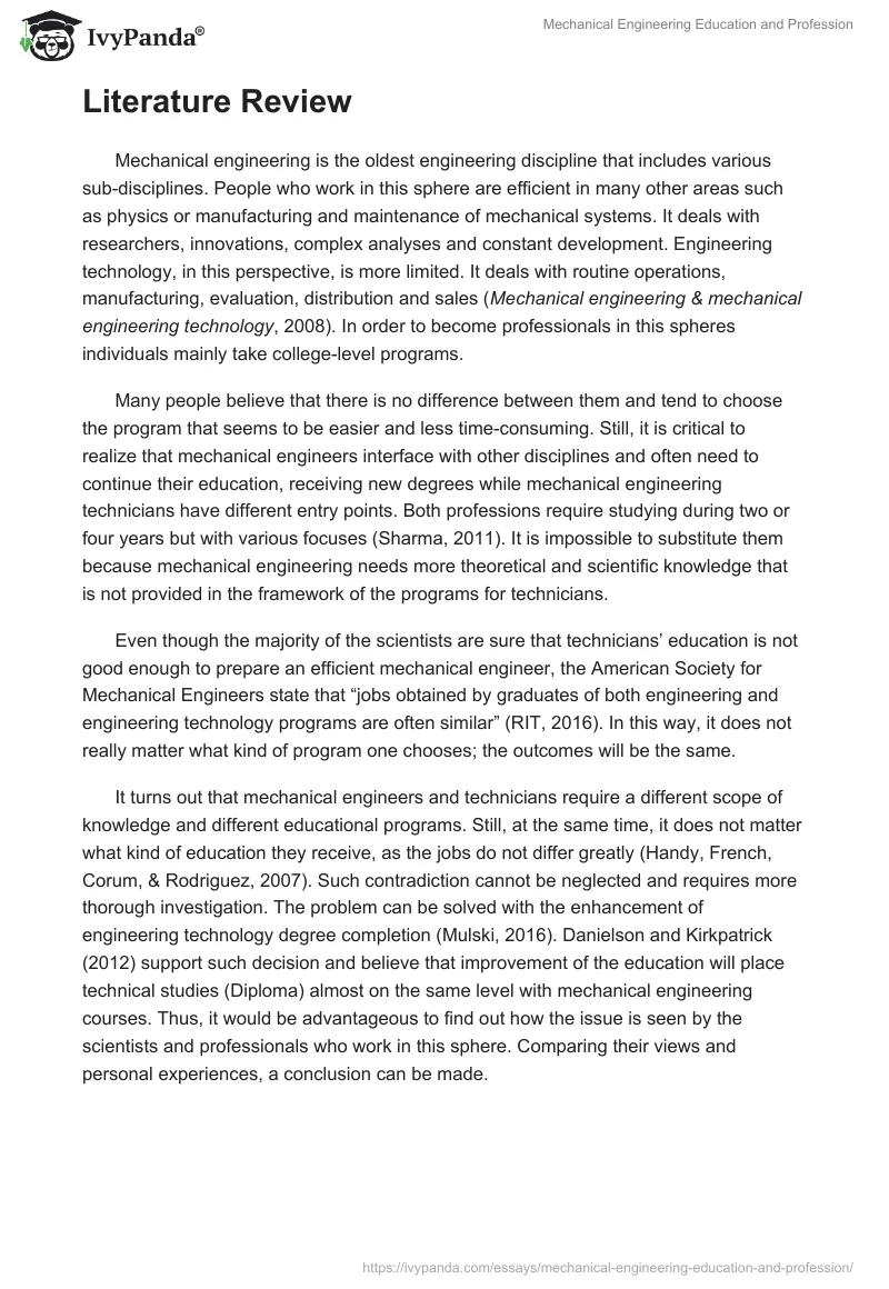 Mechanical Engineering Education and Profession. Page 2