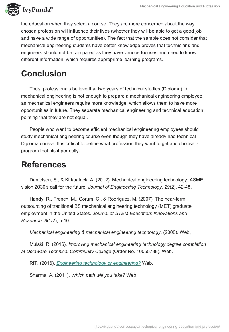 Mechanical Engineering Education and Profession. Page 4