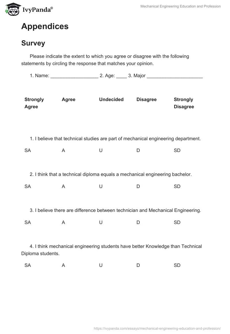 Mechanical Engineering Education and Profession. Page 5