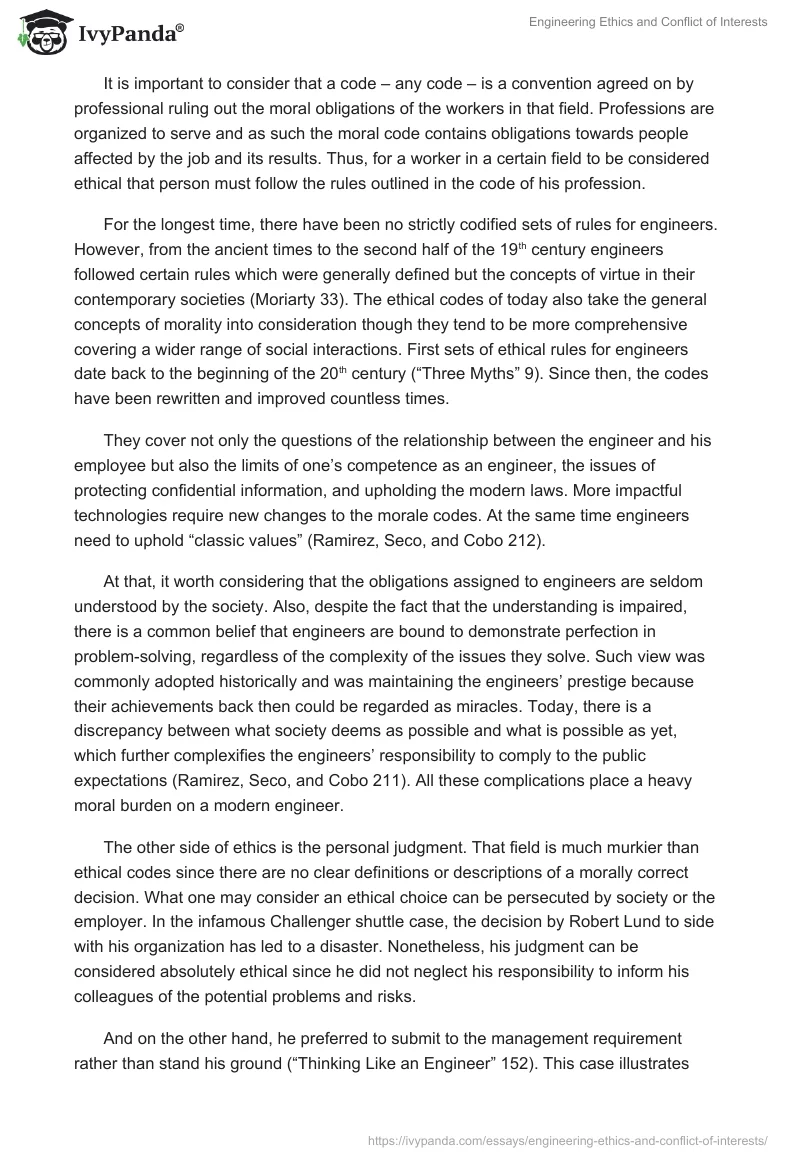 Engineering Ethics and Conflict of Interests. Page 2