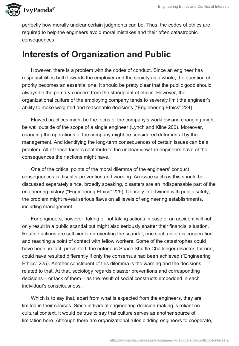 Engineering Ethics and Conflict of Interests. Page 3