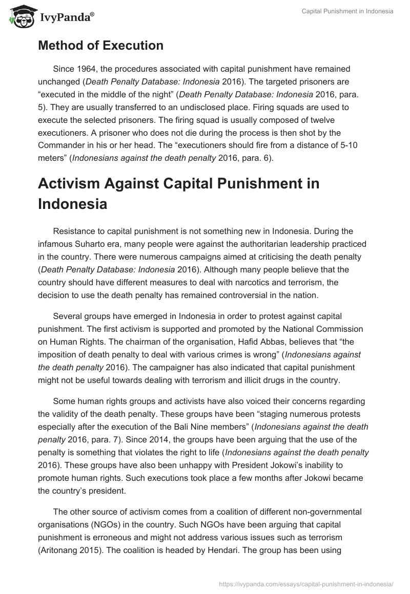 Capital Punishment in Indonesia. Page 2