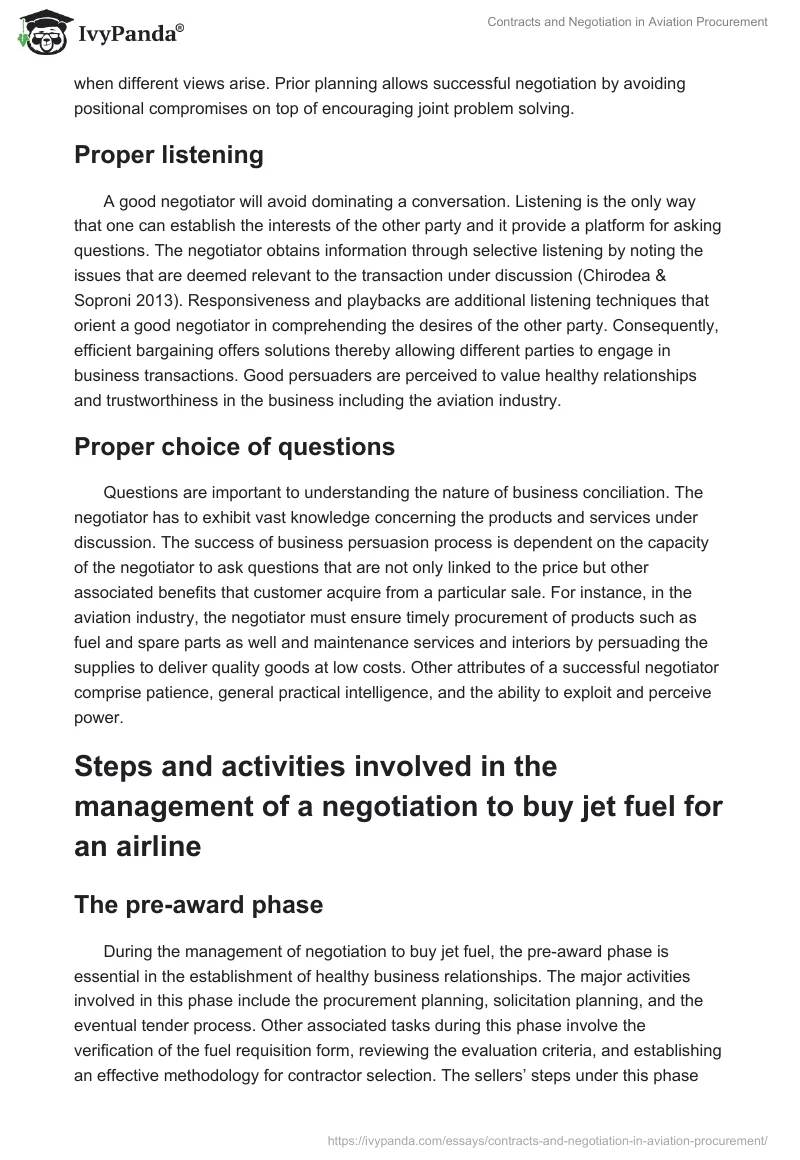 Contracts and Negotiation in Aviation Procurement. Page 3