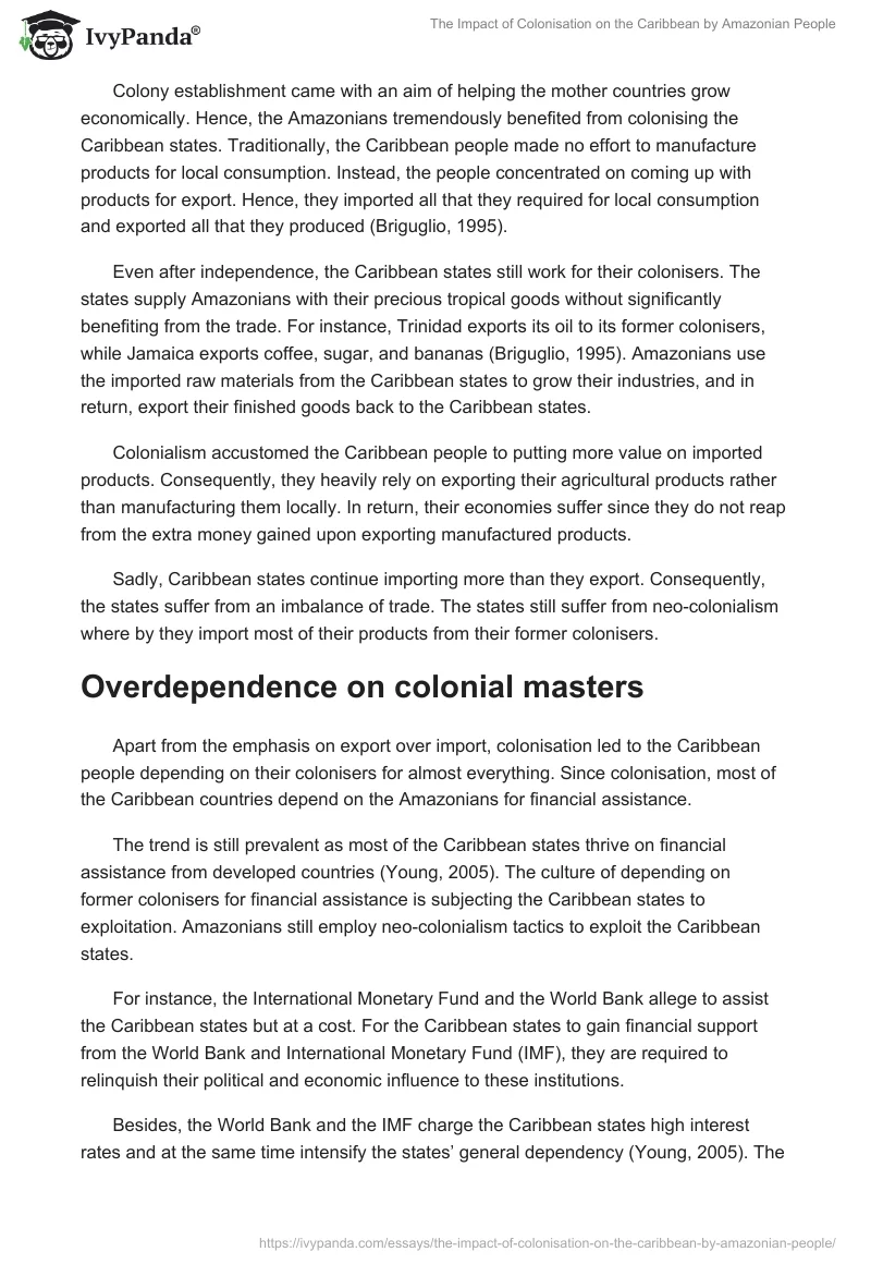 The Impact of Colonisation on the Caribbean by Amazonian People. Page 2