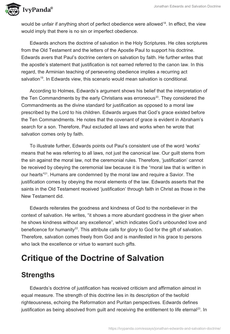 Jonathan Edwards and Salvation Doctrine. Page 4
