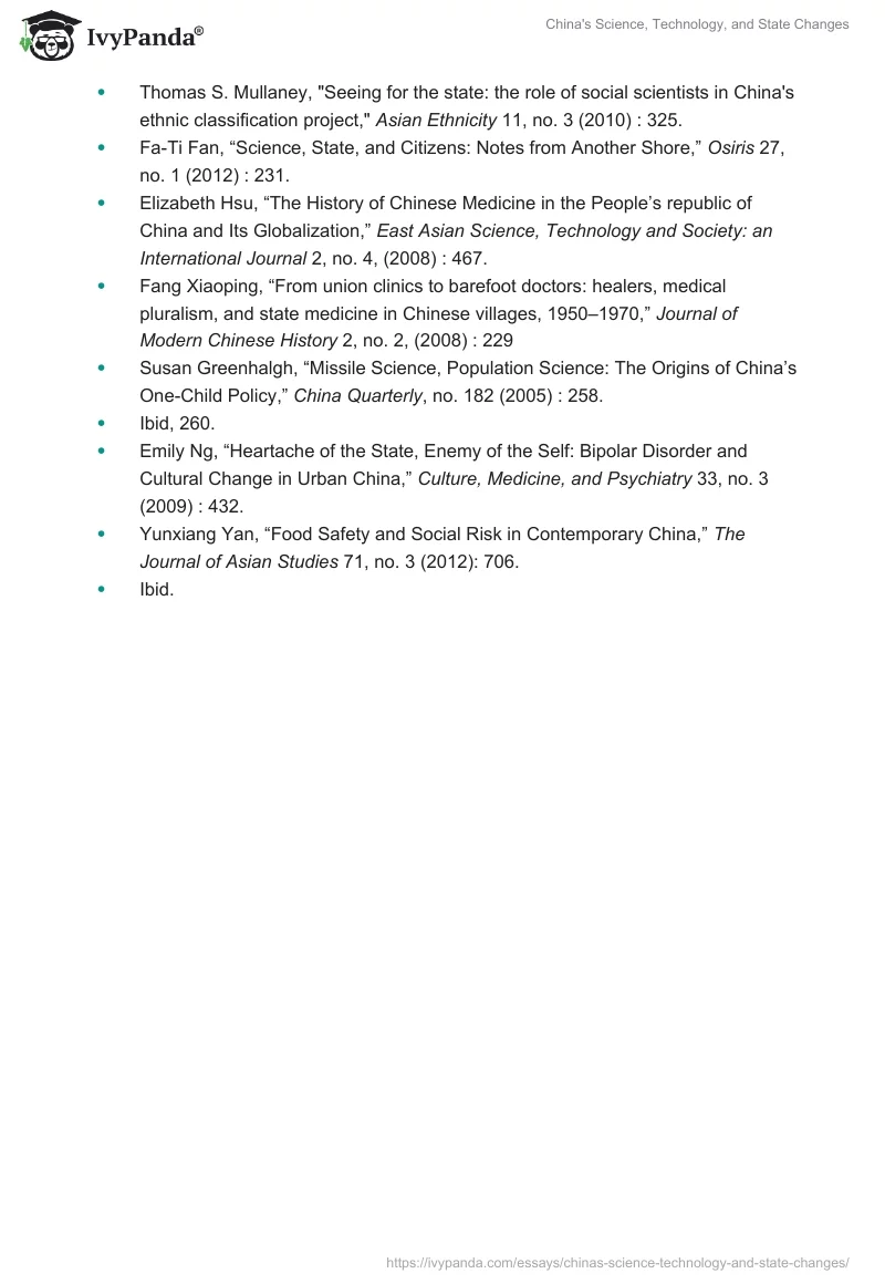 China's Science, Technology, and State Changes. Page 5