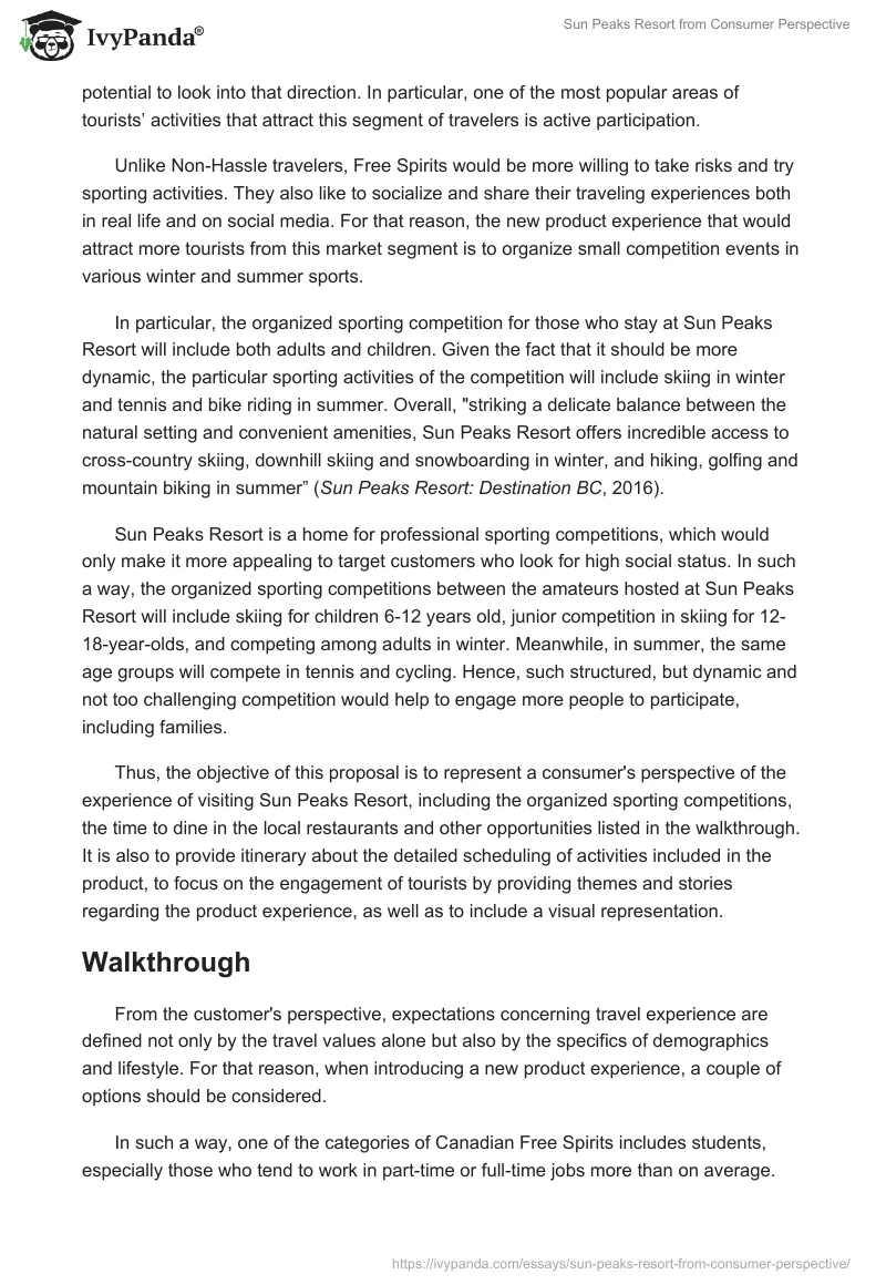 Sun Peaks Resort from Consumer Perspective. Page 2