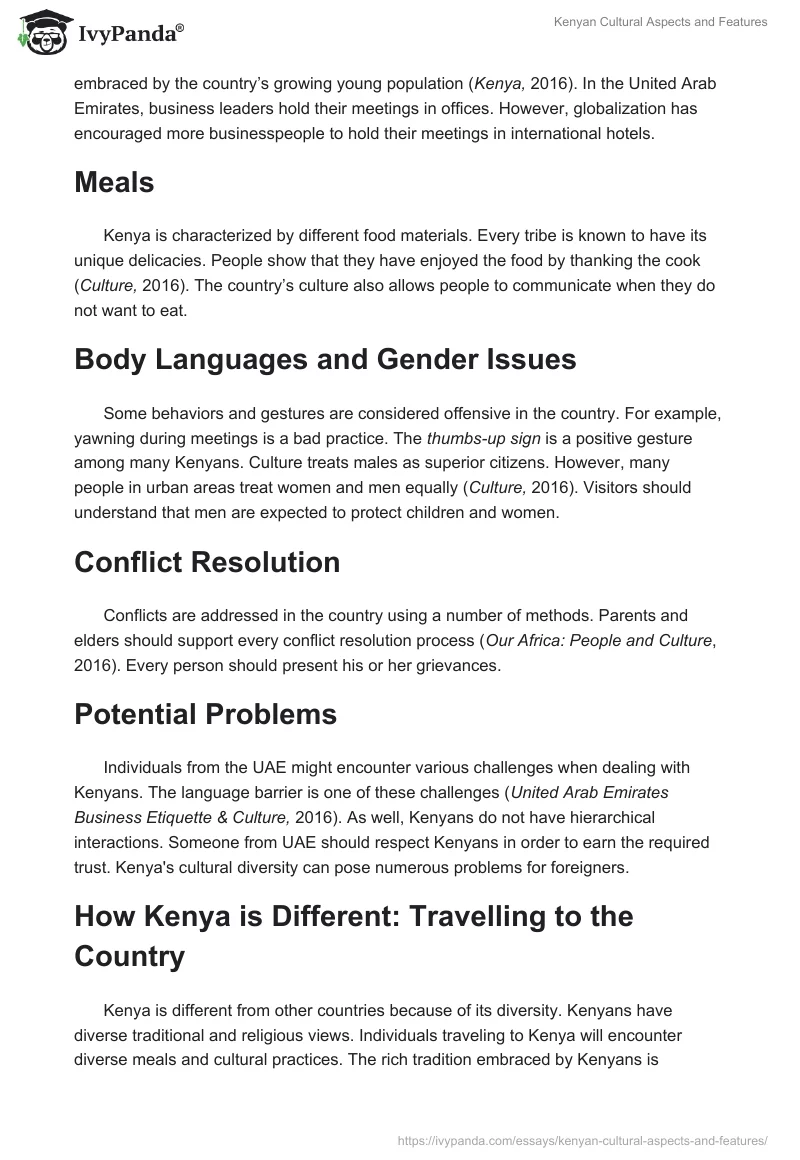 Kenyan Cultural Aspects and Features. Page 2