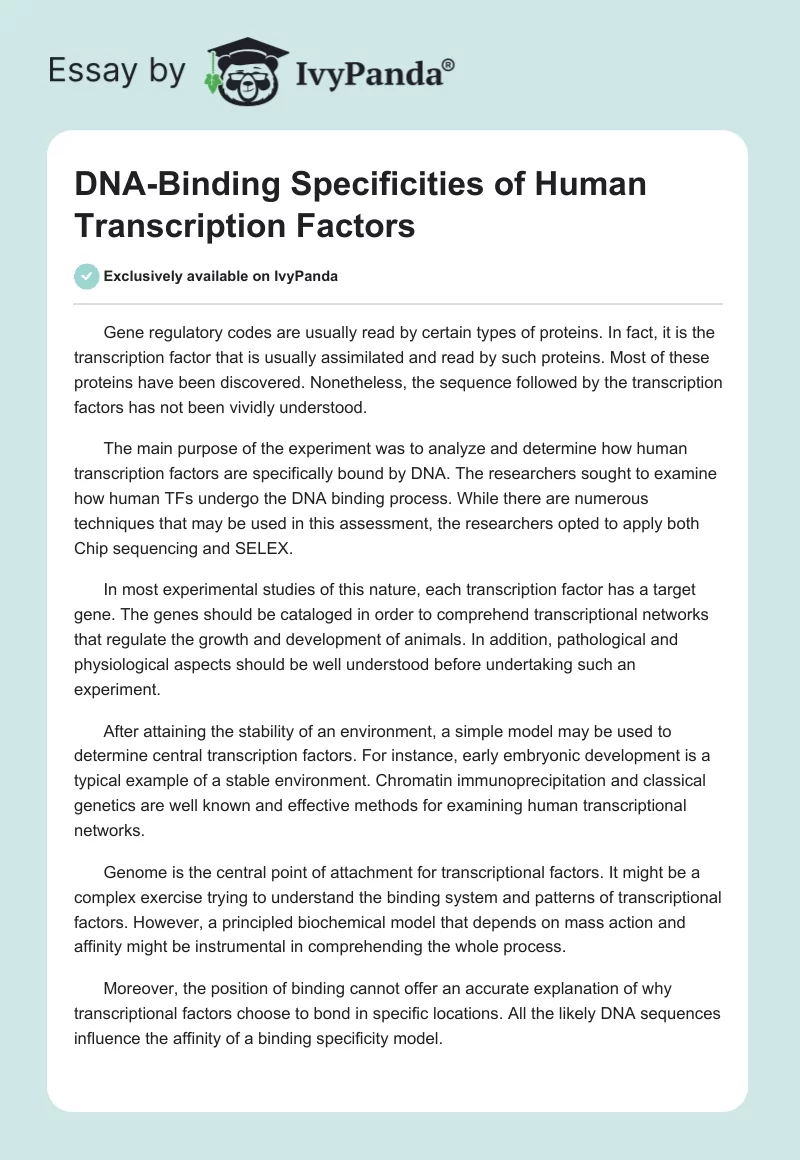 DNA-Binding Specificities of Human Transcription Factors. Page 1