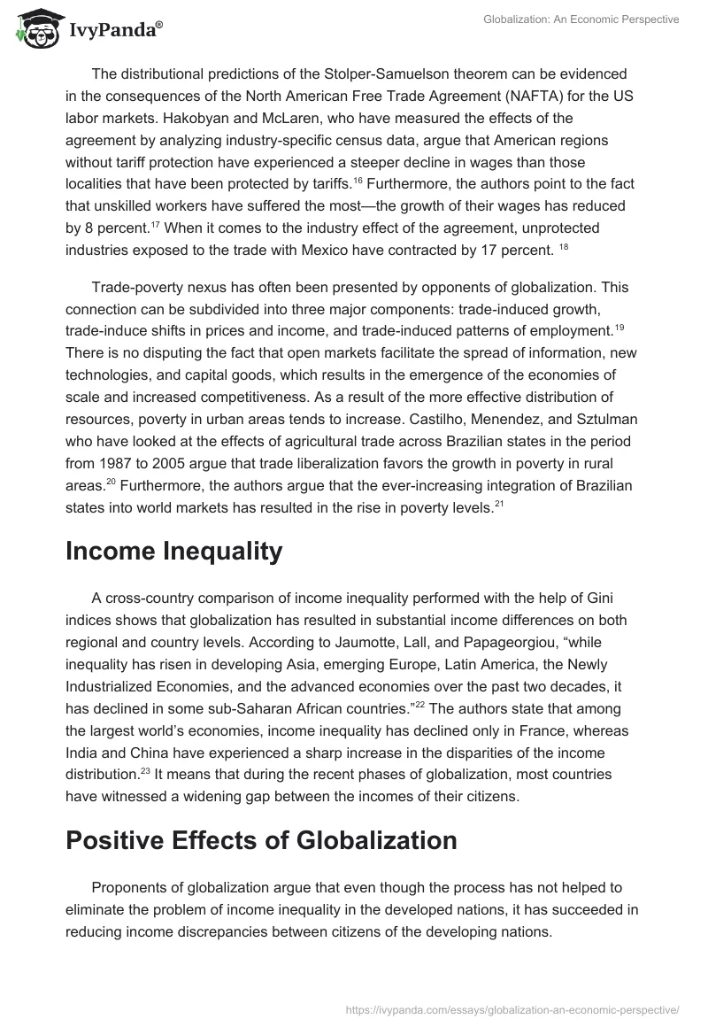 Globalization: An Economic Perspective. Page 4
