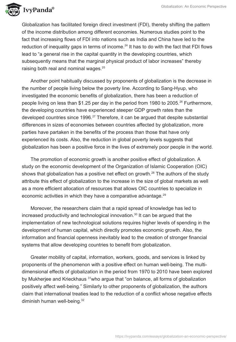 Globalization: An Economic Perspective. Page 5