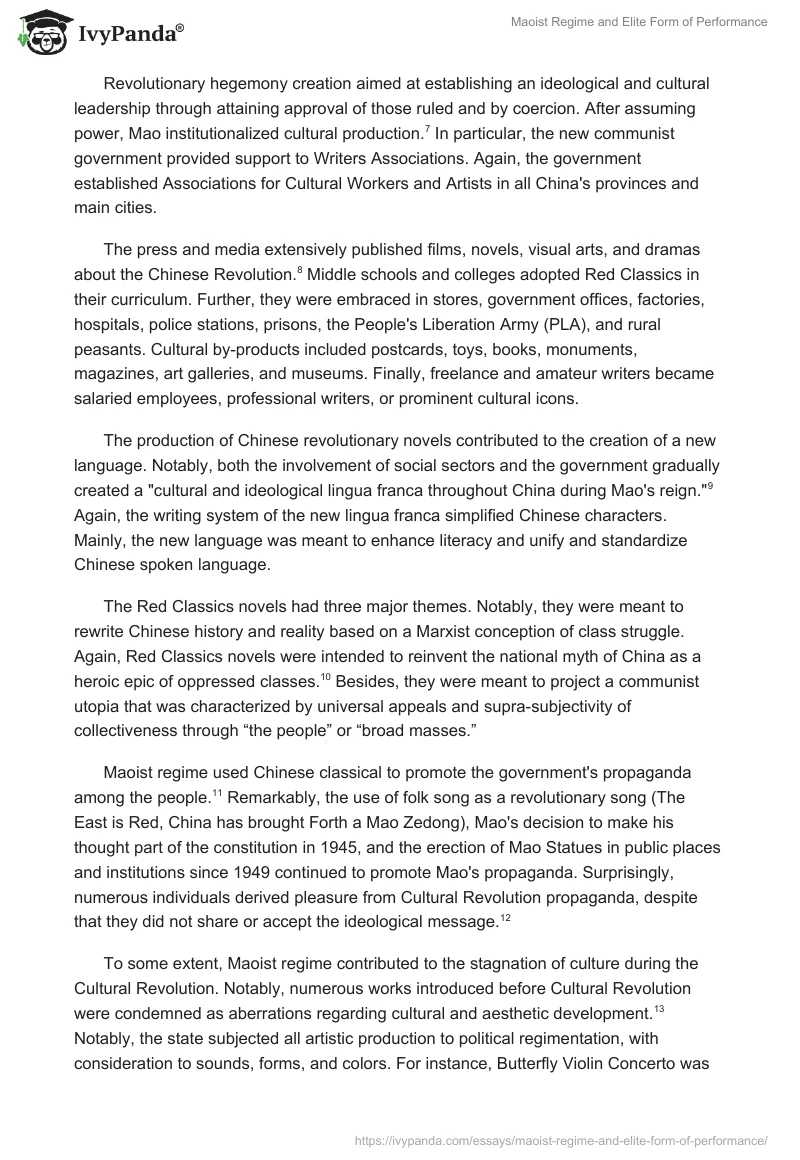 Maoist Regime and Elite Form of Performance. Page 2