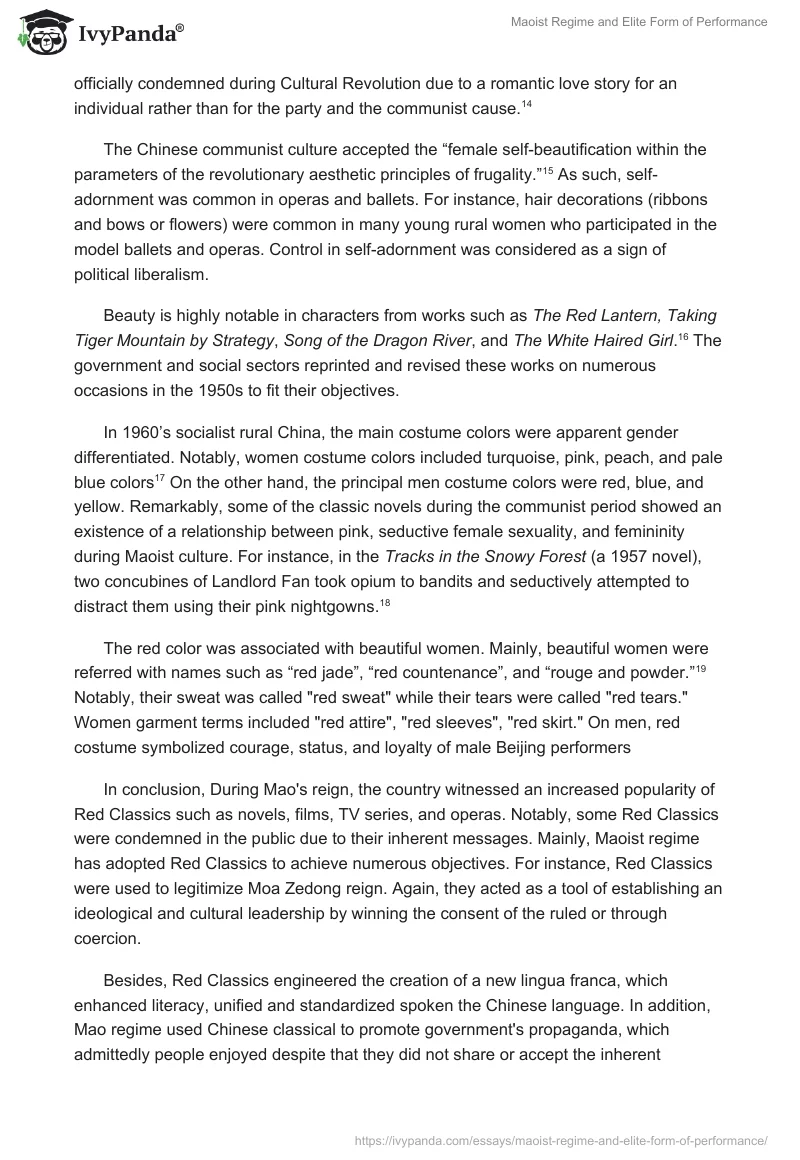 Maoist Regime and Elite Form of Performance. Page 3
