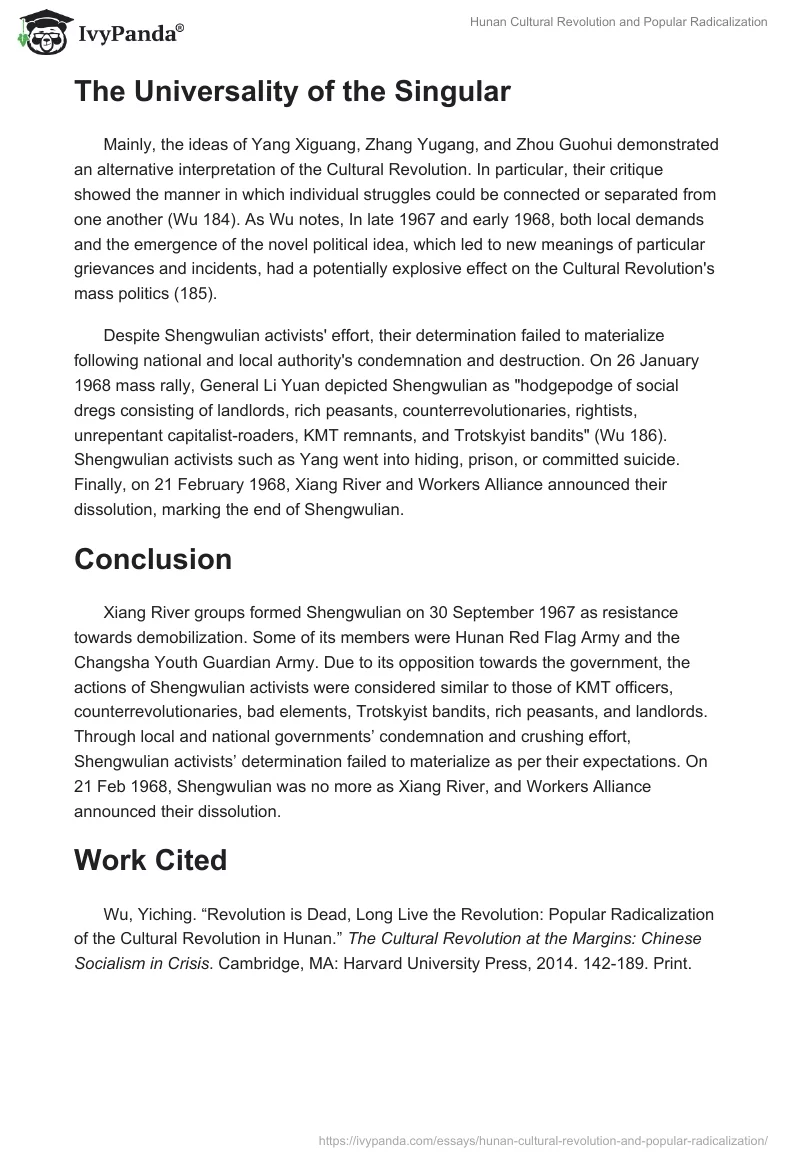 Hunan Cultural Revolution and Popular Radicalization. Page 3