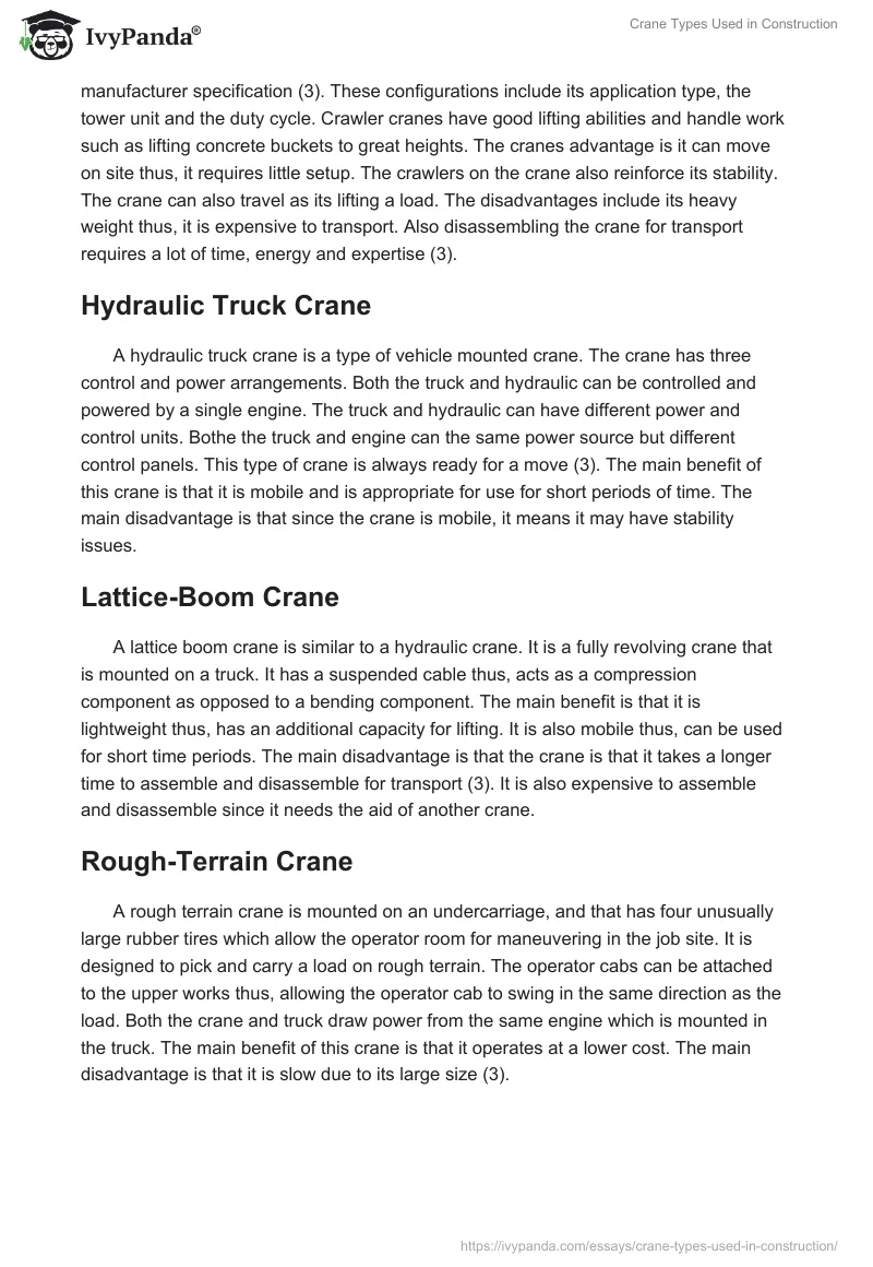 Crane Types Used in Construction. Page 3