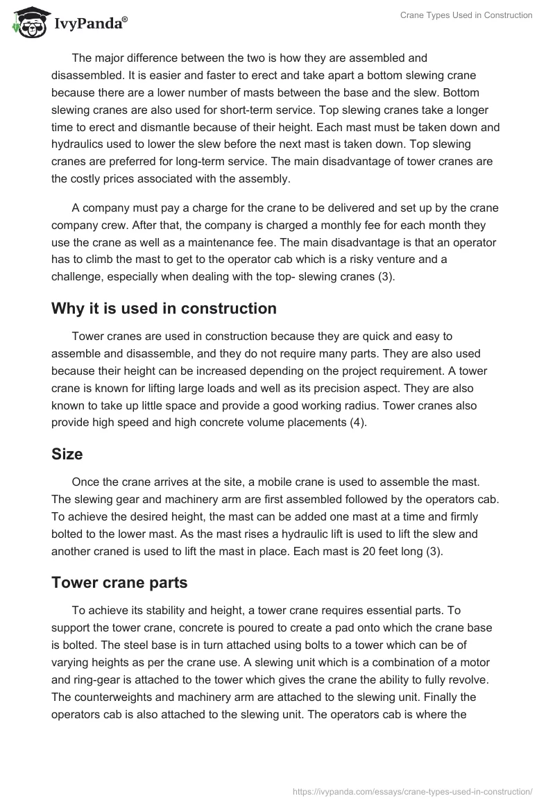 Crane Types Used in Construction. Page 5