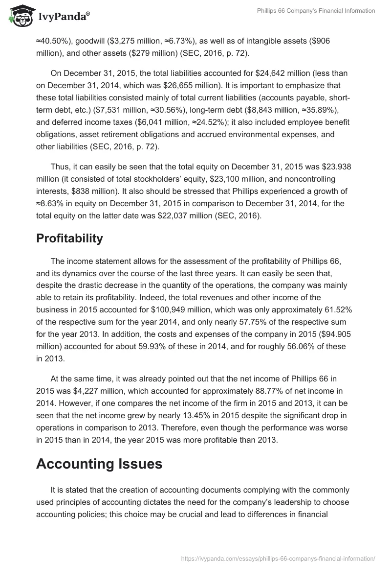Phillips 66 Company's Financial Information. Page 4
