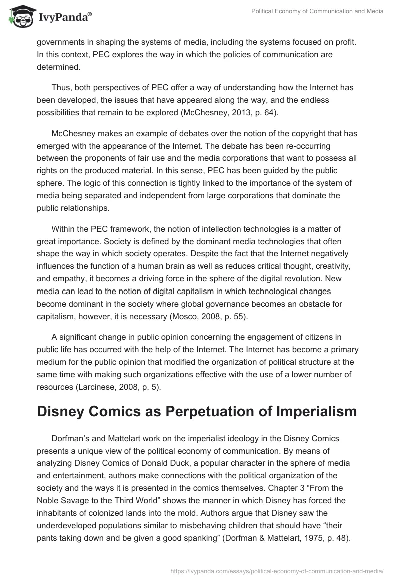 Political Economy of Communication and Media. Page 2