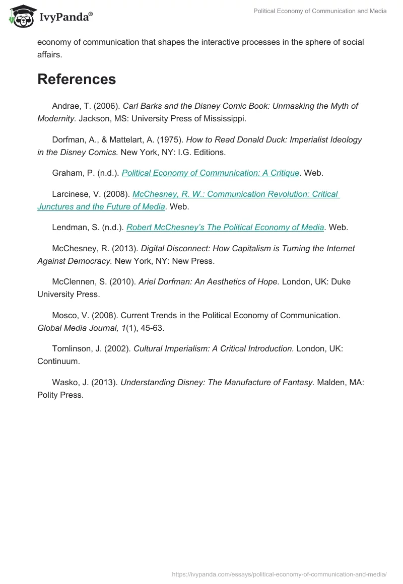 Political Economy of Communication and Media. Page 4