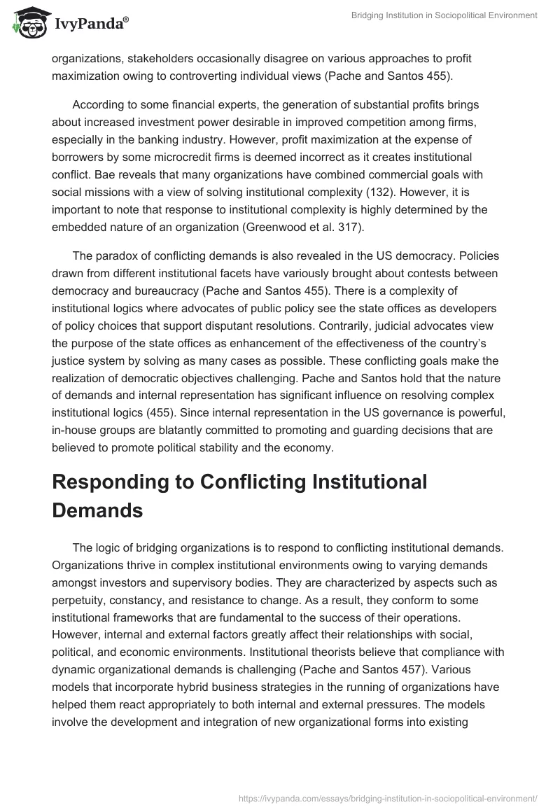 Bridging Institution in Sociopolitical Environment. Page 2