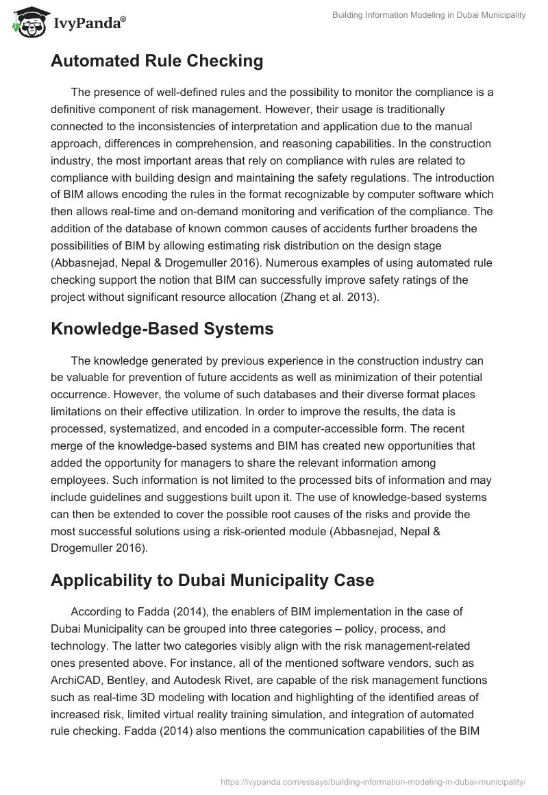 Building Information Modeling in Dubai Municipality. Page 5